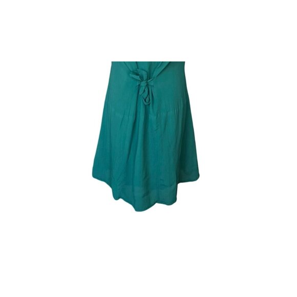 RVCA Short Sleeve Button Front Mini Dress Size S Kelly Green Y2K Preppy Twee - Picture 7 of 10